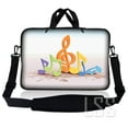 thumbnail image 1 of Sac Pochette pour Ordinateur Portable en Néoprène 12 - 13,3 Pouces, Étui de Transport avec Poignée et Bandoulière Ajustable - Notes de Musique, 1 of 1