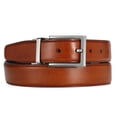 thumbnail image 5 of Athosline Mens Reversible Leather Belt, 35mm, Casual Business Belts for Men, One Belt Reverse For 2 Sides, Light Brown+Black,Waist Size 42-45,130cm,Recortable Waistband, 5 of 11