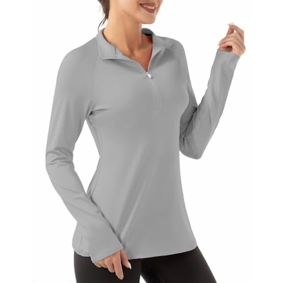 FKEEP Women's Polo Shirts Long Sleeve UPF 50 Sun Protection Tennis Golf