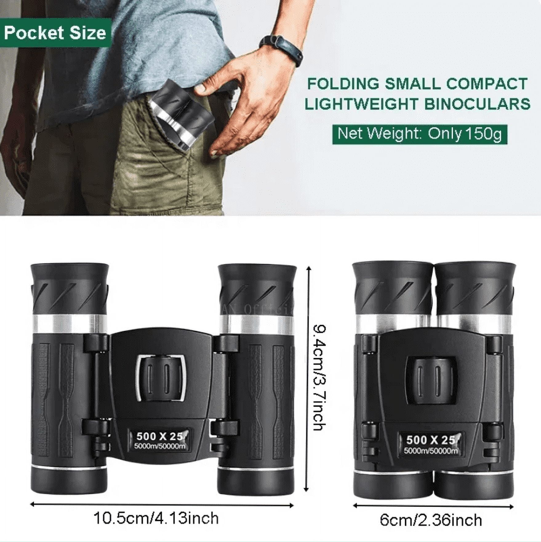 Professional Powerful 500x25 Binoculars High Magnification Low Light Night Vision Mini Portable Telescope For Outdoor Camping