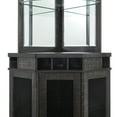 thumbnail image 6 of Gramercy Way Grey Corner Bar Unit with Two Glass Shelves, built-in Wine Rack and Lower Cabinet, 6 of 6