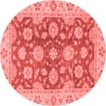 thumbnail image 1 of Ahgly Company Machine Washable Indoor Round Oriental Red Traditional Area Rugs, 8' Round, 1 of 4