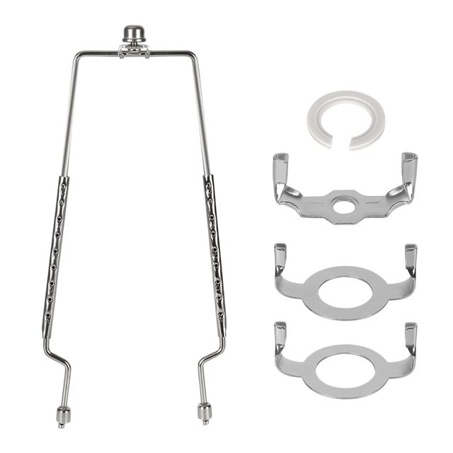 8 9 10 11 Soporte de arpa para pantalla de lámpara de 12 pulgadas ALUcSET Kit de arpa de lámpara ajustable que se adapta tanto a la varilla de lámpara estándar como a la base de luz E14 E26 E27 UNO Fi