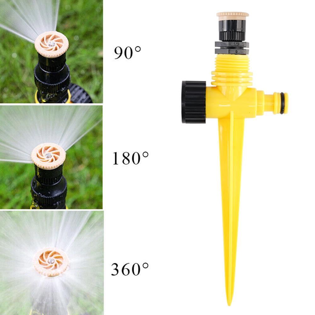 360° Rotation Auto Irrigation System Garden Lawn Sprinkler Patio, 90°/180°/360°, Adjustable at Will for Outdoor Grass Garden Yard Lawns