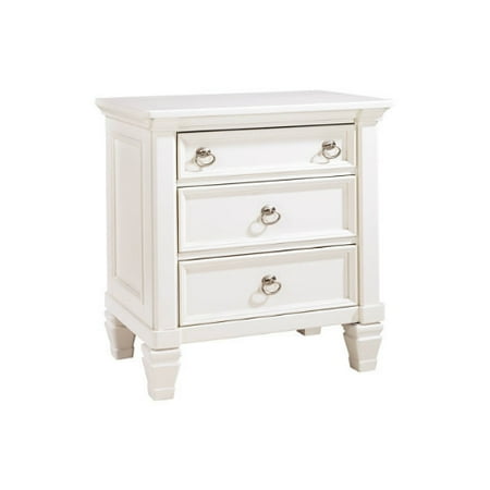 Ashley Pice Three Drawer Night Stand White