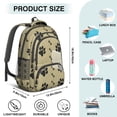 thumbnail image 5 of Paw Prints and Bones Backpack for School,Cute School Bag,Schoolbag with Adjustable Shoulder Straps & Padded Back,16.9 Inch, 5 of 5