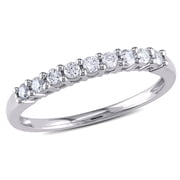 Miabella Women's 1/4 Carat T.W. Diamond Semi-Eternity Band in 10kt White Gold