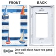 thumbnail image 3 of Yayeee Rocker Switch Wall Plate 1-Gang 4.6"x2.9" Home Decorative Outlet Cover, Blue Sailboats, 3 of 6