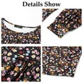 thumbnail image 5 of Shine Up Floral Blouses for Women Pleated Long Sleeve Shirts Casual Crewneck Tunic Tops, 5 of 7