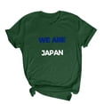 thumbnail image 4 of Nmnitkp Womens Tops We Are Japan Football Fan Graphic T-Shirt, Crew Neck Short Sleeve Casual Tee, Multiple Colors Available Green,S, 4 of 5