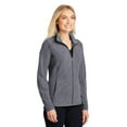 thumbnail image 4 of Port Authority Ladies Heather Microfleece Full Zip Jacket-L (True Navy Heather), 4 of 6