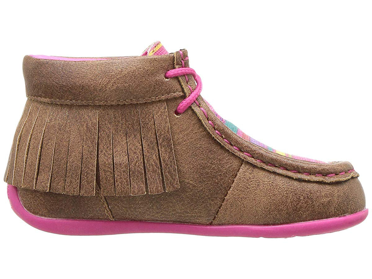 Baby Girls Fashion Boots RICH BROWN FRINGED ANKLE BOOTIES Faux Suede 2 3 5 6 