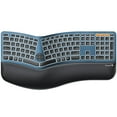 thumbnail image 1 of ProtoArc Clavier Ergonomique Bluetooth Rétroéclairé, EK01 Plus Clavier Sans Fil Pleine Grandeur à Fente avec Double Bluetooth et USB, Repose-Poignet Coussiné, Rechargeable, Compatible wi, 1 of 7