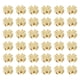 thumbnail image 1 of 60 cuentas de trébol lisas para hacer collares y pulseras (doradas), 1 of 6