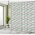 thumbnail image 4 of Ambesonne Tropical Shower Curtain, Pastel Contemporary Palms, 69"Wx70"L, Pale Pink and Petrol Blue, 4 of 4