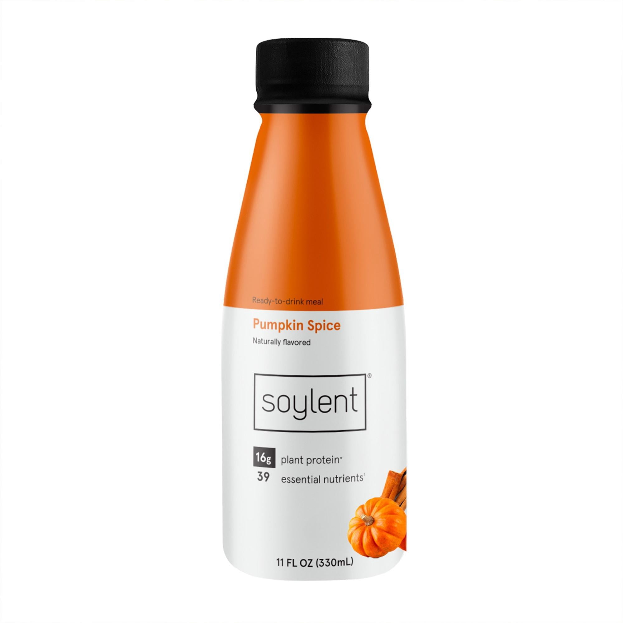 (3 pack) Soylent, Complete Meal Replacement Shake, Pumpkin Spice Flavor, 4 Pack
