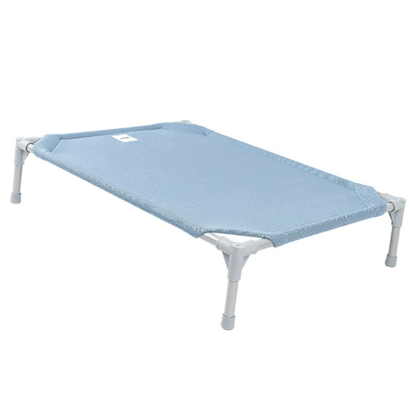 JulOak Dog beds, Durable Non Slip Cooling Cot Bed for Large Dogs, Double Breathable Chew-Proof Mesh, Blue