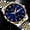 Two-Tone Gold Strap - Blue Dial, variant on Global Brand License by Global Brand License Men's Dress Watch Case Material Watch Band Style Wristwatch, Color