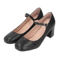 thumbnail image 1 of Talons Hauts Bout Pointu Bout Fermé Soutien Stable Confortable PU Escarpins pour Femmes pour Travail Réunion Noir, 1 of 2