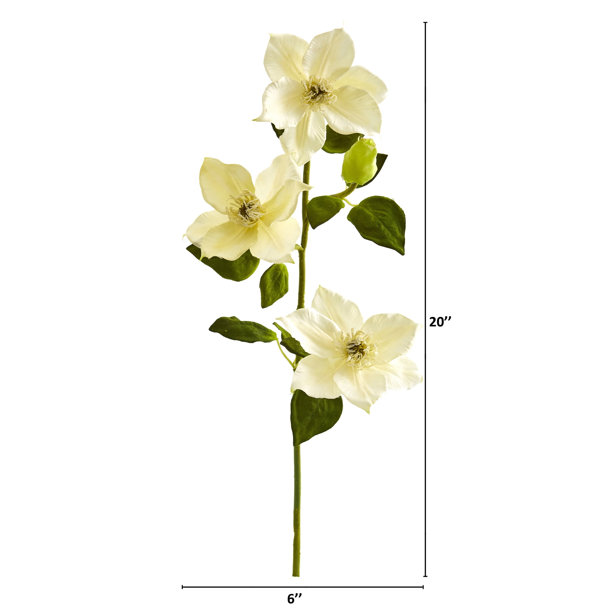 Nearly Natural 20in. Artificial Flower Spray (Set of 6), Cream