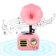 thumbnail image 5 of Mini altavoz inteligente retro Bluetooth altavoz portátil reproductor de música para computadora portátil de escritorio rosa, 5 of 8