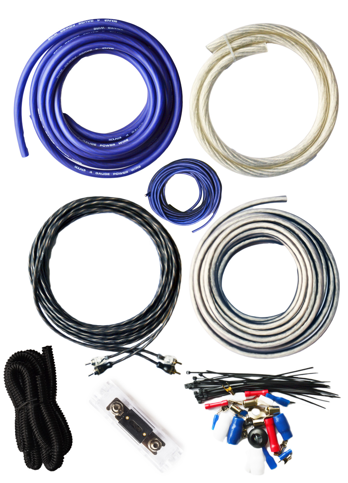 4 Gauge Amp Kit True AWG Amplifier Install Wiring 4 Ga Complete Cable