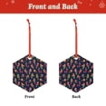thumbnail image 2 of Cauagu Colorful Birds Pattern Acrylic Christmas Pendant,1-Pack Christmas Ornaments Xmas Tree Decor Christmas Décor with Ribbon Cute Tree Hanging for Party Favors-Hexagon, 2 of 7