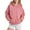 Pink, variant on ZSQDM Khaki Women Long Sleeve Sweatshirts Round Neck Pullover Loose Lightweight Blouse Tops long sweaters for women Fashion Hoodies & Sweatshirts Women's polyester hoodie（XXL）