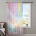 thumbnail image 4 of Colorful Ombre Sheer Curtains 84 Inches Long, Pink Sky Modern Abstract Art Gradient Light Filering Curtains, Breathable Simi Curtain Privacy Drapes for Living Room Lightweight Window Treatment, 4 of 9