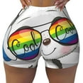 thumbnail image 2 of Fotbe Panda with Sun glasses Shorts Sin Costuras – Shorts Deportivos de Cintura Alta para Mujer, Elásticos para Gimnasio, Yoga, Running o Ciclismo-XX-Large, 2 of 8