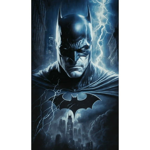 Batman Diamond Art Painting Kits for Adults Full Drill Diamond Dots Paintings for Beginners, Round 5D Paint with Diamonds Pictures Gem Art Painting Kits DIY Adult Crafts Kits 12x16inch