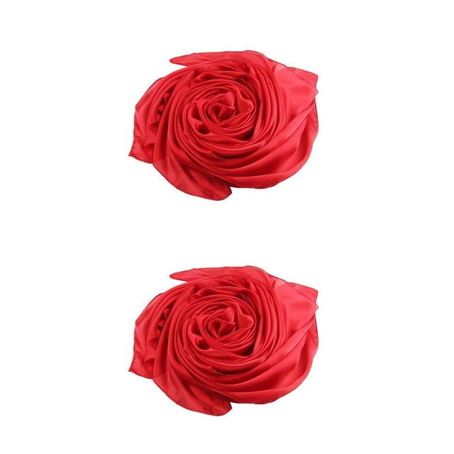 Qarigey Bufanda de mujer bloqueador solar seda playa chal chica pañuelo moda ropa accesorio Color sólido niñas bufandas para exteriores Rojo oscuro 2Conjunto