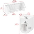 thumbnail image 3 of 5 Slot Wall Mounted Toothbrush Holder with Cover, Shower Self-Adhesive Toothbrush Organizer with Toothpaste Dispenser, 3 of 6