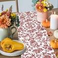 thumbnail image 4 of Dark Red Floral Paisley Cotton Linen Table Runner, Washable Table Runners for Kitchen, Dining Room, Holiday, Home Party Table Decor, 13x120 Inches, 4 of 9