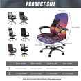 thumbnail image 5 of HELLHERO Hawaii Coconut Palm Print Office Chair Cover Set, Comfy Office Chair Seat Protector, Skin Friendly Gaming Chairs Seat Protector with Armrest Cover, Purple, 5 of 6