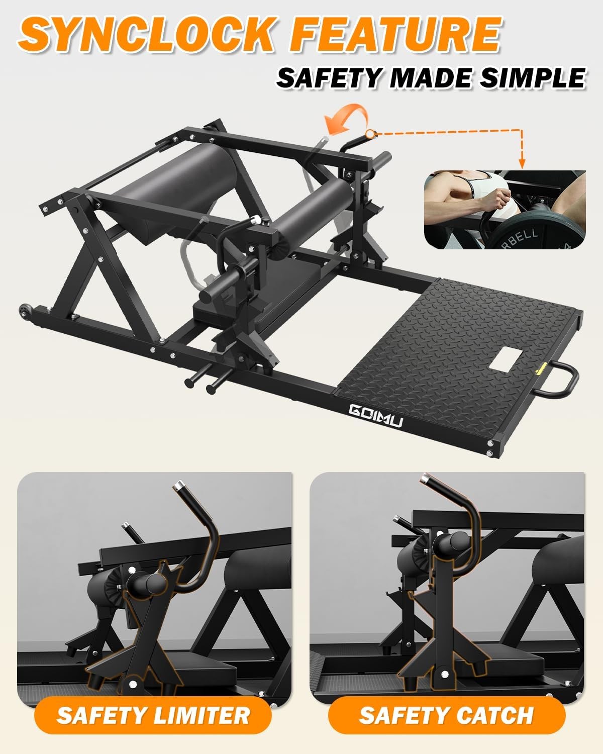 Hip Thrust Machine, 800LBS Plate-Loaded Glute Drive Band Peg, Heavy Duty Glute Bridge Machine with Weight Holder for Home Gym, Home Workout Equipment for Glute Muscles Building