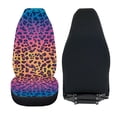 thumbnail image 6 of XYZCANDO 2 Pack Car Seat Covers for car Front Seats Car Front Seat Covers Decorative Removable, Van Auto Sedan Car Accessories, Neon Leopard Print, 6 of 10