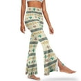 thumbnail image 2 of FKELYI Aztec Tribal Cactus Plants Print Yoga Leggings High Waisted Yoga Pants Bell Bottom Flared Leggings for Women Tummy Control Wide Leg Pants Sweatpants Activewear, S, 2 of 7