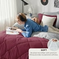 thumbnail image 3 of U by Bedsure Burgundy King Size Comforter Set - 7 Pieces Reversible King Bed in a Bag King Bed Set with Comforters, Sheets, Pillowcases & Shams, King Bedding Sets, 3 of 8