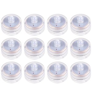 WRITWAA 12Pcs LED Lampe à thé pourpre Éclairage Mariages Éclairement décoratif