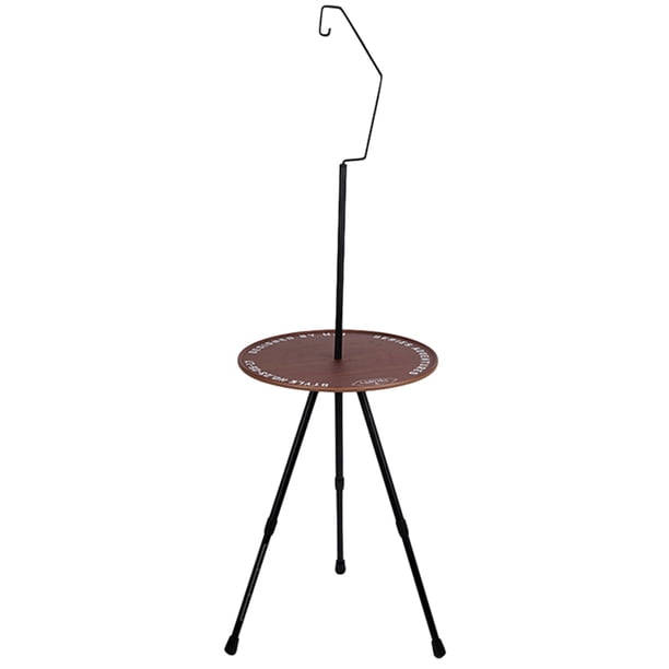 Mesa redonda para barbacoa, mesa con patas triangulares elevables, ajustable para viajes al aire libre