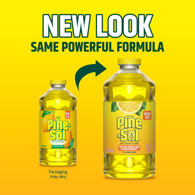Pine-Sol Multi-Surface Cleaner Lemon Fresh 80 Fl Oz for Grease
