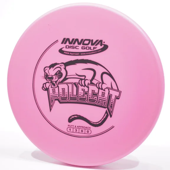Innova Super Light DX Polecat Lightweight Disc Golf Putter & Approach Disc, Pick Color/Weight [Stamp & Exact Color May Vary] Pink 110-119 grams