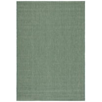 SAFAVIEH Courtyard Sloan Solid Indoor/Outdoor Area Rug, Dark Green/Beige, 5'3" x 7'7"