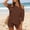 Brown, variant on Womens Matching Lounge Sets 2 Piece Off The Shoulder Short Sleeve Top and Biker Shorts Casual Travel Vacation Outfits