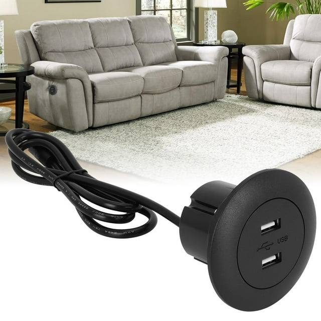 Cargador para sillón reclinable eléctrico, toma de corriente con dos puertos USB, cargador USB para sofá tipo lounge, toma de corriente USB para sofá, máxima comodidad