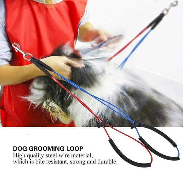 Cergrey Dog Cat Grooming Loop Adjustable Double Noose Ropes for Pet