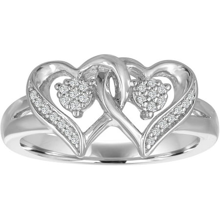 Always & Forever Genuine Diamond Accent Sterling Silver Heart Ring