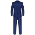 thumbnail image 5 of MSemis Men Suit 2 Pieces Formal Business Solid Tuxedos Blazer Trousers, 5 of 6
