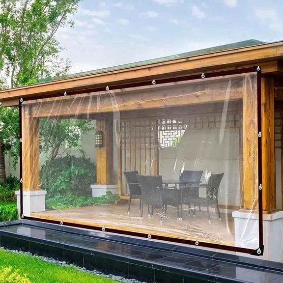 Clear Tarp - Heavy Duty Waterproof 6.56x13.12ft Clear Plastic Tarp with Grommets Transparent Vinyl Tarps Outdoor Garden Rainproof Tarpaulin for Greenhouse Plant Patio Roofs Porch Chicken Coop